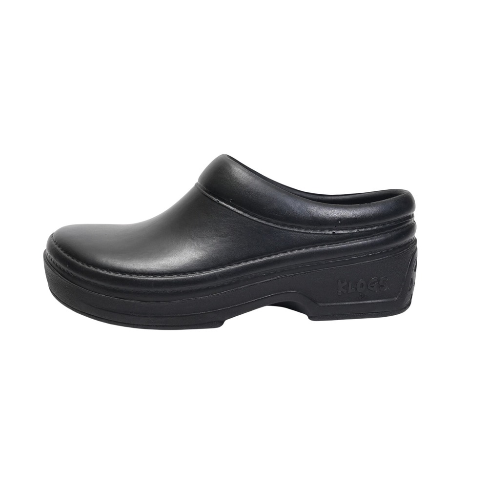 Klogs Womens 5 Black Work Clogs Slip Resistant Nursing Chef Shoes USA